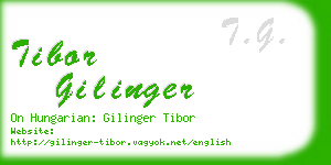 tibor gilinger business card